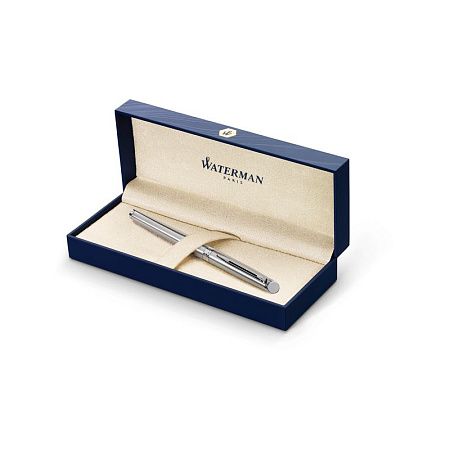 Ручка перьевая Waterman "Hemisphere Stainless Steel PT" синяя, 0,8мм, подарочная упаковка 