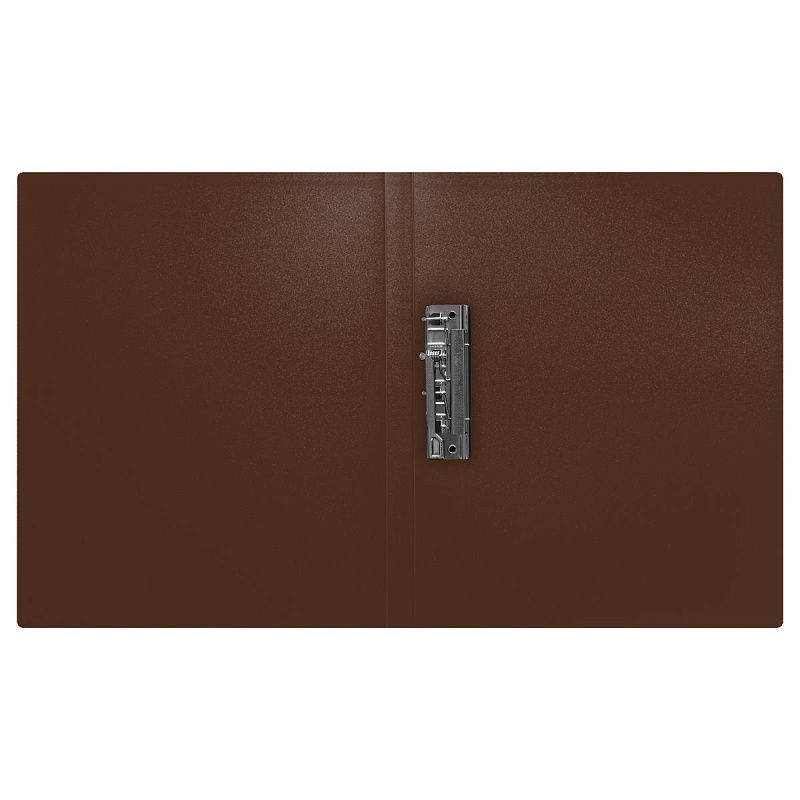 Папка с боковым зажимом СТАММ "Диагональ" А4, 17мм, 700мкм, пластик, шоколад 