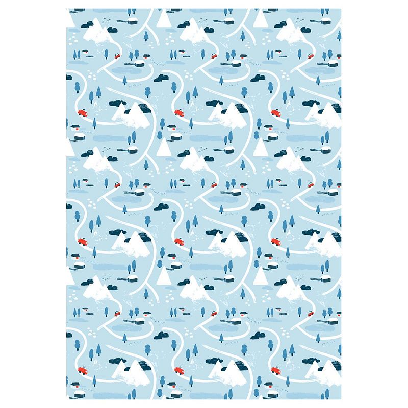 Упаковочная бумага глянц. 70*100см, MESHU "Cars", 80 г/м2, ассорти, 5 дизайнов