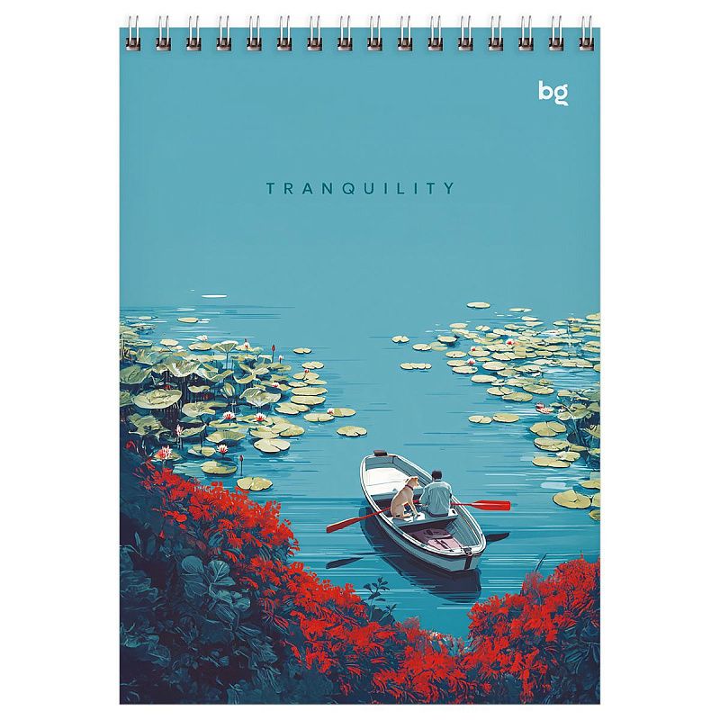 Блокнот А5 60л. на гребне BG "Tranquility", твердая подложка