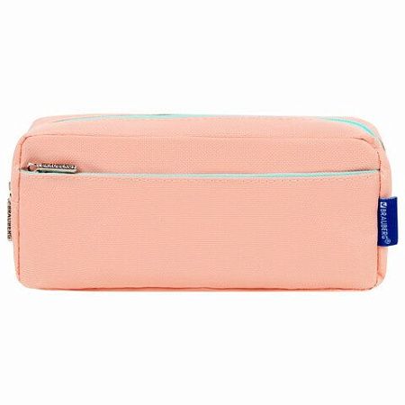 Пенал мягкий BRAUBERG PASTEL, 2 отделения, персиковый, 21х9,5х5см, 272274 