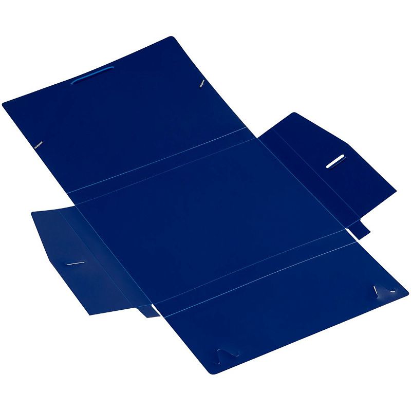 Папка-короб на резинке OfficeSpace А4, 30мм, 700мкм, синяя 