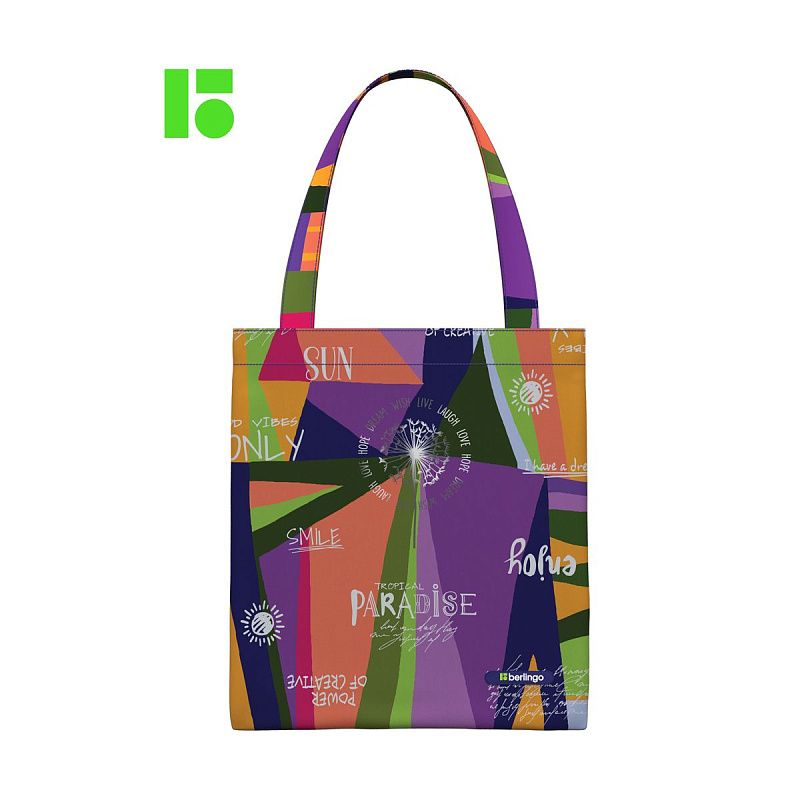 УЦЕНКА - Сумка-шоппер Berlingo "Jumble" 40*35см, 1 отделение, полиэстер (осн 351996) 