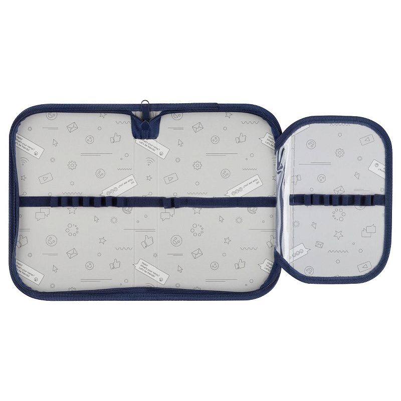 Пенал 1 отделение, 200*130 ArtSpace "Speed", доп. секция, ткань 