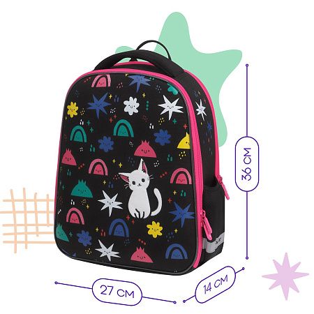 Ранец Berlingo Expert Mini "Funny colors" 36*27*14см, 2 отделения, 2 кармана, анатомическая спинка 