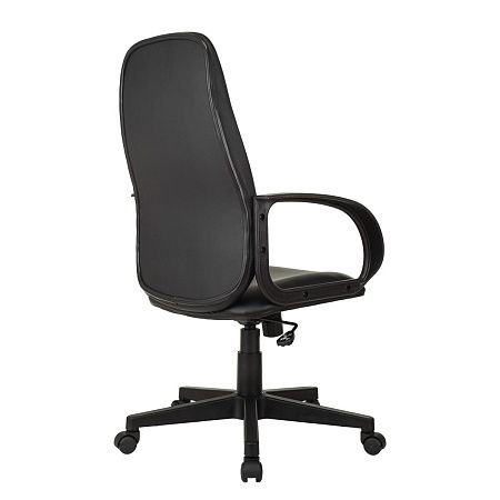 Кресло руководителя Helmi HL-E88, экокожа черная, пластик, механизм качания