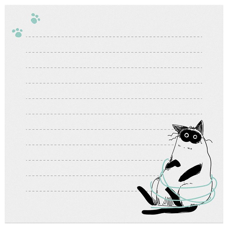 Блок для записей MESHU "Freak cats" 8,5*8,5см, 100л., на склейке