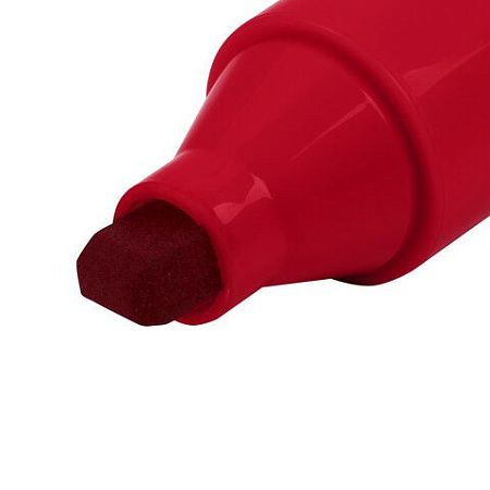 Маркер перманентный BRAUBERG "JUMBO", КРАСНЫЙ, ШИРОКАЯ ЛИНИЯ ПИСЬМА, скошенный наконечник, 3-10 мм, 151226 