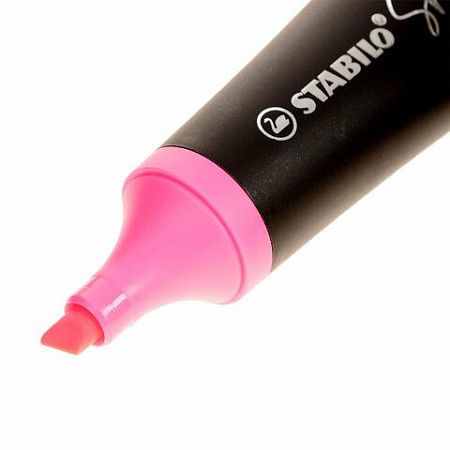 Текстовыделитель STABILO "Shine", РОЗОВЫЙ, линия 2-5 мм, 76/56 