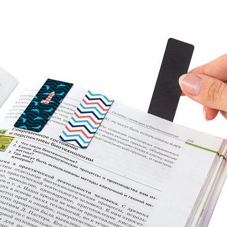 Закладки для книг МАГНИТНЫЕ, "SEA", набор 12 шт., 60x20 мм, BRAUBERG, 113174 