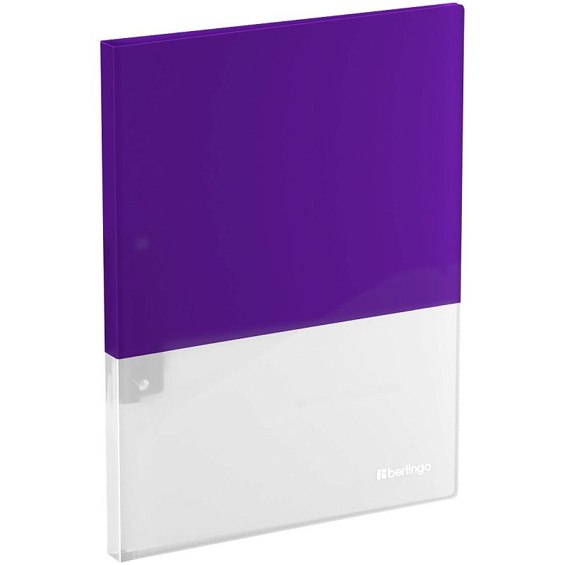 Папка с зажимом Berlingo "Semicolor" А4, 17мм, 700мкм, сиреневая, с внутр. карманом, софт-тач