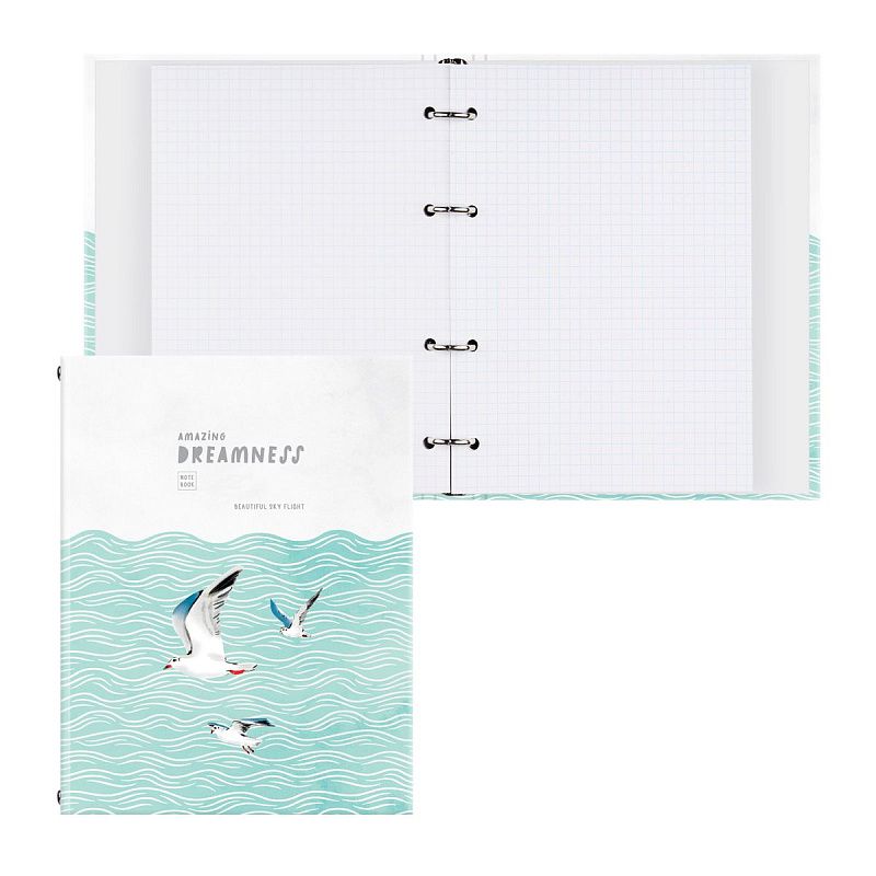 Тетрадь на кольцах А5, 120л., BG "Красивый полет", глянцевый ламинация