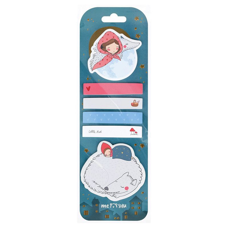 Флажки-закладки и самоклеящиеся блоки в наборе MESHU "Little Red", 20л., европодвес