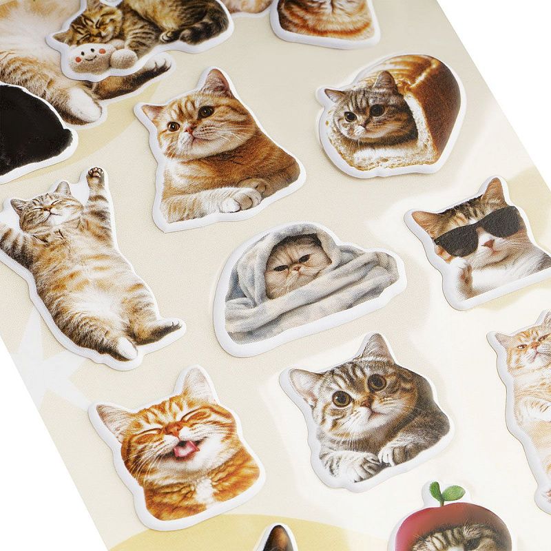 Наклейки объемные MESHU "Wow Cat", 10*23см, инд. уп., европодвес