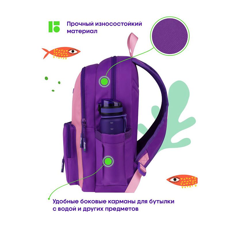 Рюкзак Berlingo "Envy" 2 отделения, 4 кармана, уплотненная спинка, 39*28*17см, розовый 