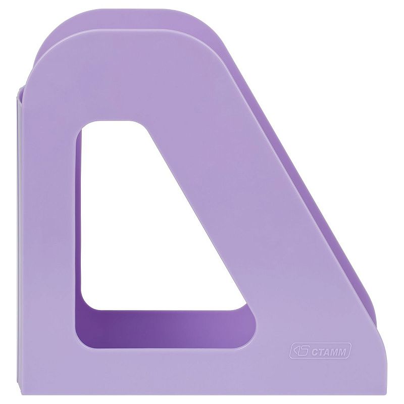 Лоток для бумаг вертикальный СТАММ "Фаворит", фиолетовый, ширина 90мм