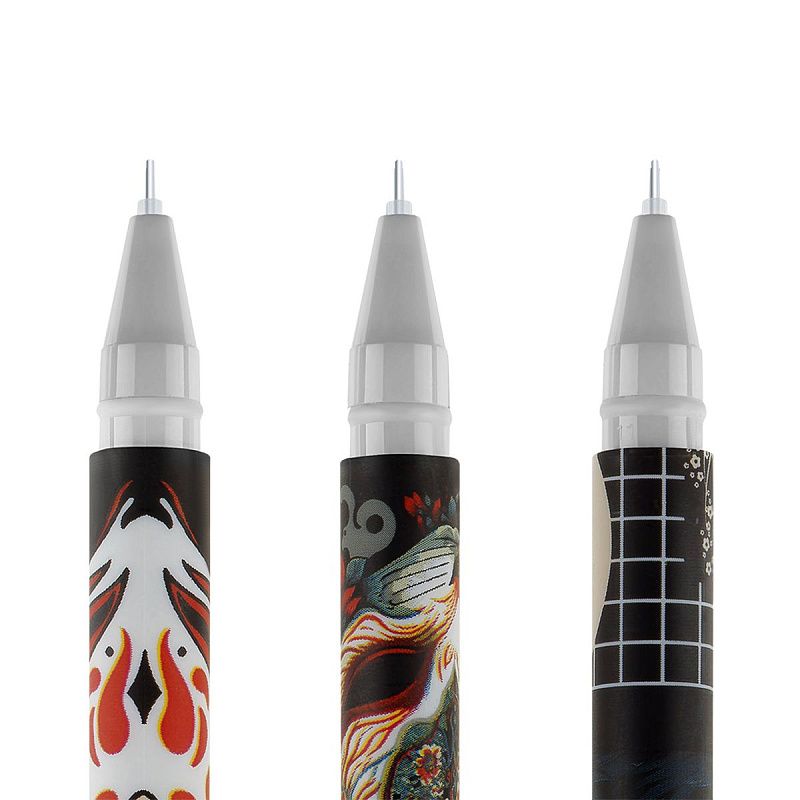 Ручка гелевая стираемая MESHU "Kitsune" синяя, 0,5мм, корпус ассорти 