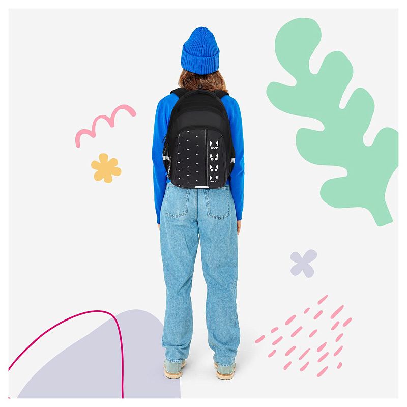 Рюкзак Berlingo Comfort "Cats" 38*27*18см, 3 отделения, 2 кармана, эргономичная спинка 