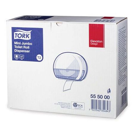Диспенсер для туалетной бумаги TORK (Система T2) Elevation, mini, белый, 555000 