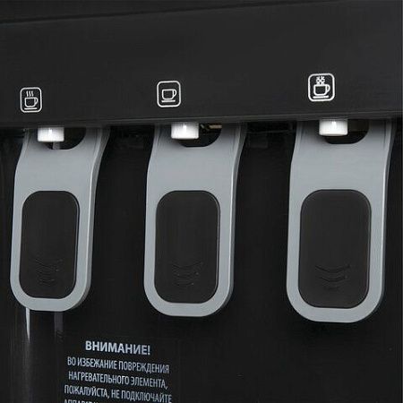 Кулер для воды SONNEN FSE-03Bi напольный, нагрев/охлаждение, НИЖНЯЯ ЗАГРУЗКА 3 крана, графит, 455744