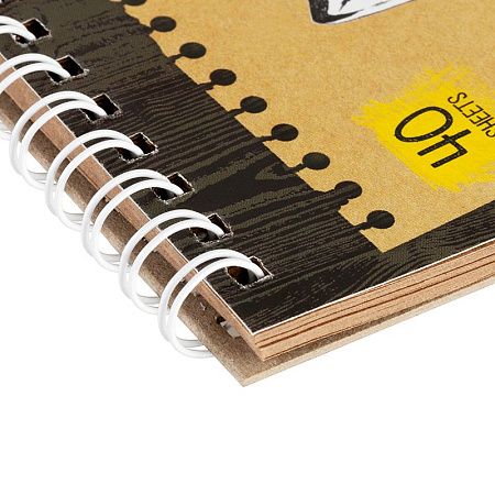 Скетчбук 40л., А4 ArtSpace "Craft style", на гребне, крафт, 80г/м2