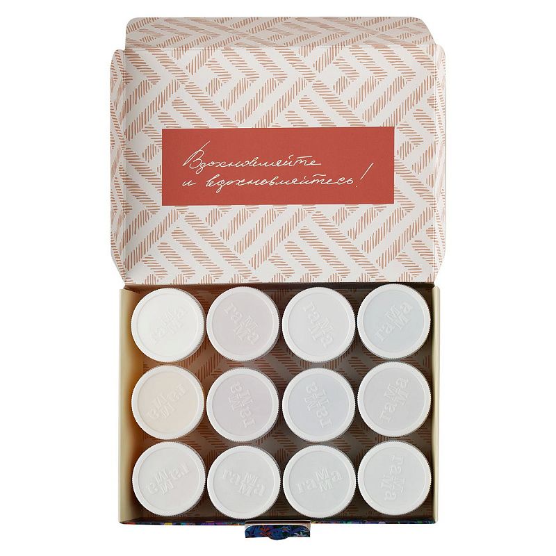 Краски акриловые декоративные Гамма "Хобби", 12 цветов, 20мл, картон. упаковка NEW