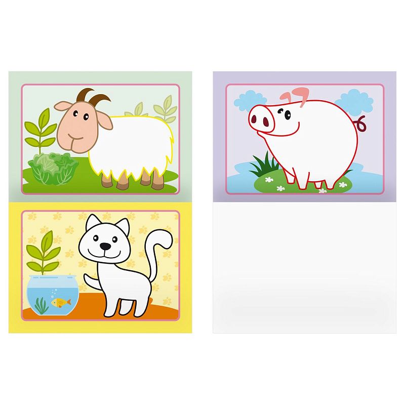 Раскраска с цв. фоном А5,  8 стр., ТРИ СОВЫ  "Для малышей. Выпуск 1"