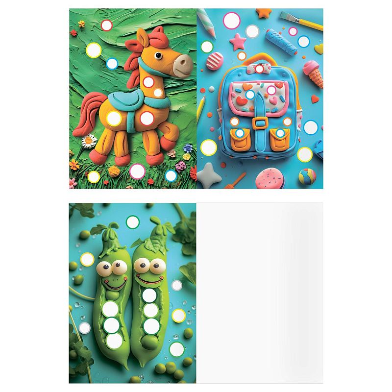 УЦЕНКА - Раскраска пластилином А5, 8 стр., ТРИ СОВЫ "Выпуск №1" (осн 370532)