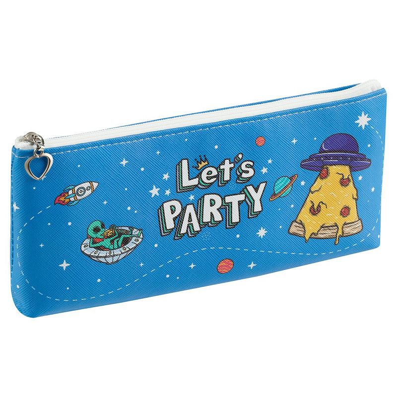 Пенал мягкий 200*85*30 MESHU "Space party", искусственная кожа 