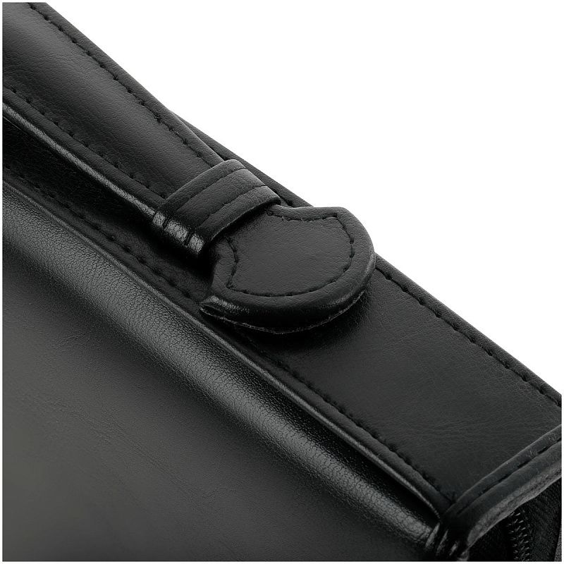 Папка деловая OfficeSpace "Astra" имп. кожзам, на молнии, кольц. зажим, с ручкой 