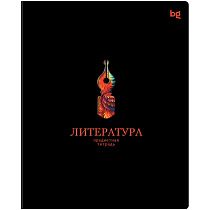 Тетрадь предметная 48л. BG "Информационное поле" - Литература, soft-touch ламинация, выб. лак