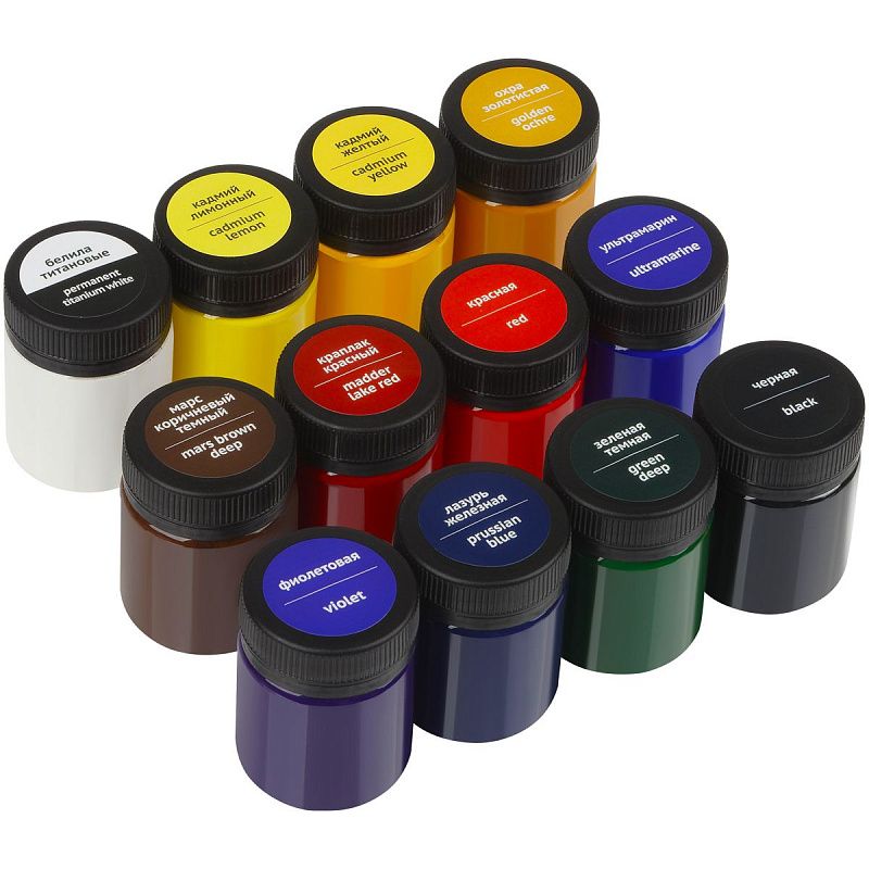 Гуашь художественная Гамма "Старый мастер" "Юбилейная", 12 цветов, 40мл, картон.упак.