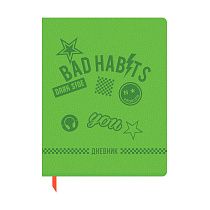 Дневник 1-11 кл. 48л. ЛАЙТ BG "Bad habits", иск. кожа, термотиснение, ляссе