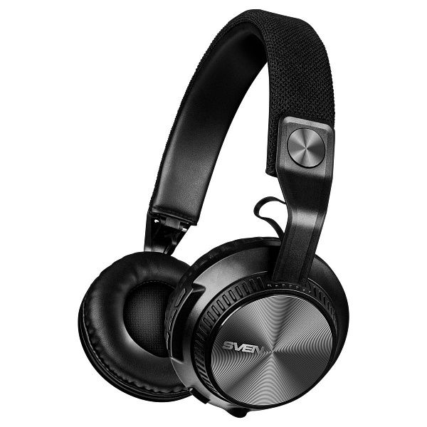 Наушники с микрофоном беспроводные Sven AP-B630MV, Bluetooth, складные, разъем Micro-USB, черный