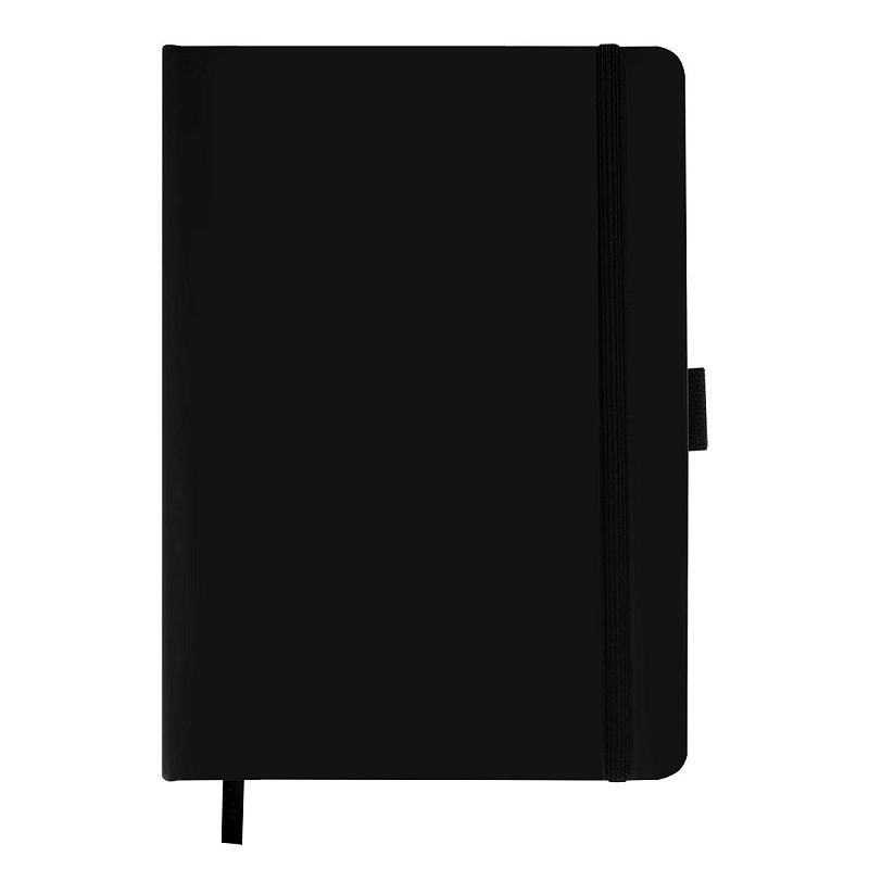 Скетчбук 100л., А5 Гамма "Студия", черный, твердая обложка, на резинке, слоновая кость, 110г/м2