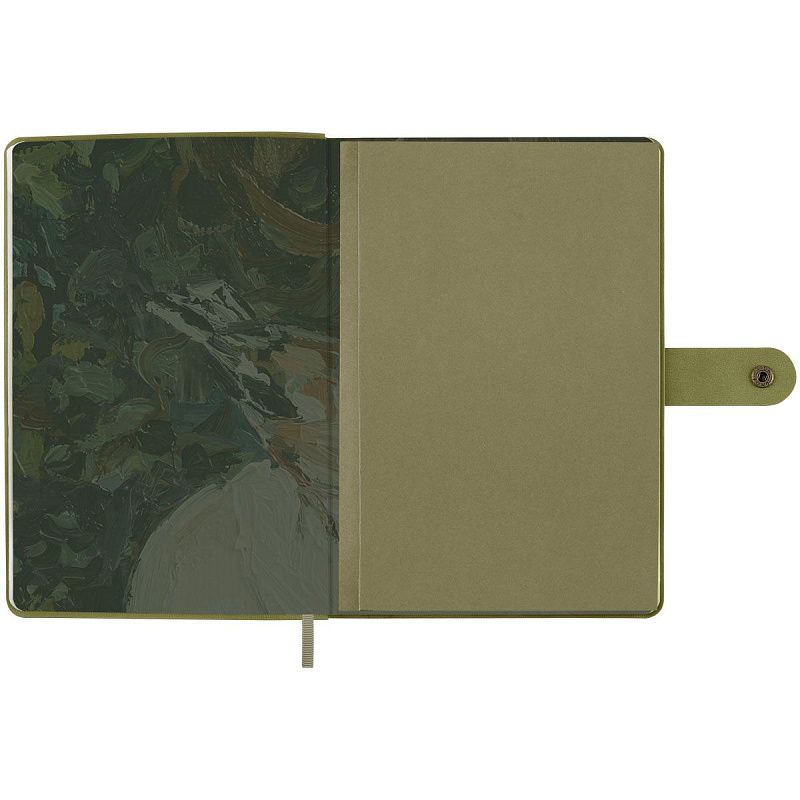 Записная книжка А5 80л., ЛАЙТ, кожзам, Greenwich Line "Outline. Cotton", с замком, тиснение фольгой, внутренний карман, блок в точку