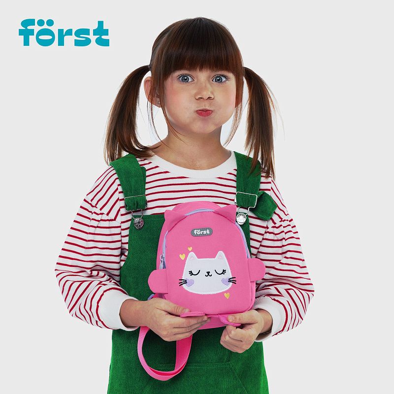 Рюкзак Först F-Kids "Mini Kitten" 21*14*7,5см, 1 отделение, уплотненная спинка 