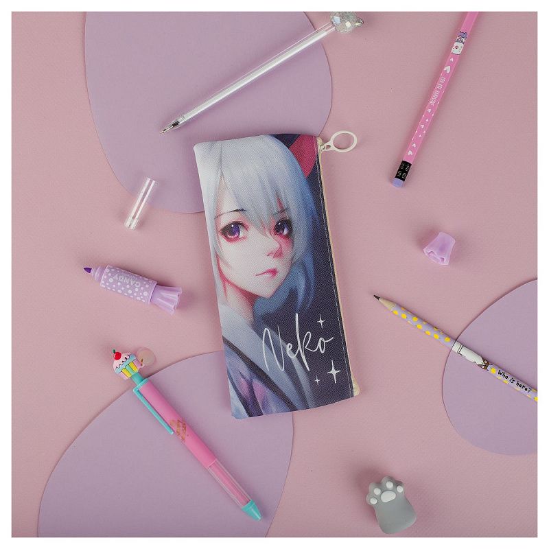 Пенал мягкий 200*100 MESHU "Neko", искусственная кожа