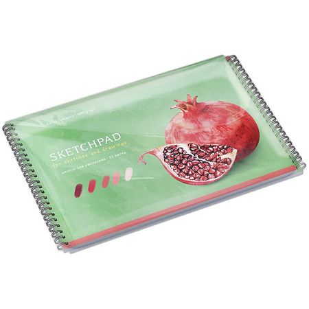 Альбом для рисования 32л., А4, на гребне Greenwich Line "Still life. Pomegranate", 160г/м2, матовая ламинация, перфорация на отрыв, выб. лак