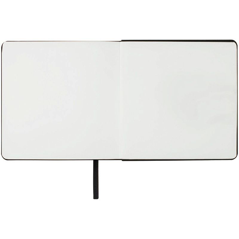 Скетчбук 80л., 150*150 Гамма "Студия", черный, твердая обложка, на резинке, белая, 140г/м2