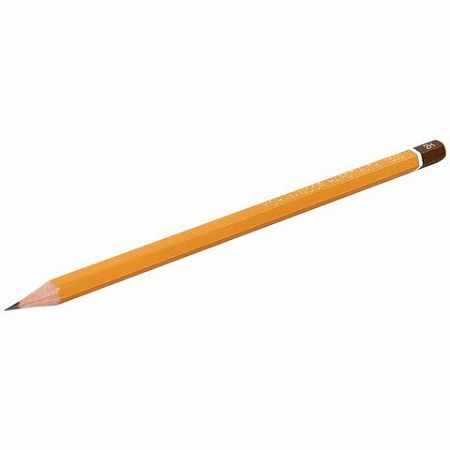 Карандаш чернографитный KOH-I-NOOR 1500, 1 шт., 2H, корпус желтый, заточенный, 150002H01170RU 