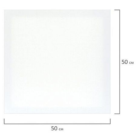 Холст на подрамнике BRAUBERG ART DEBUT, 50х50см, 280 г/м2, грунт, 100% хлопок, мелкое зерно, 191645