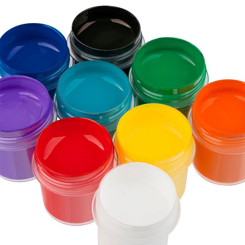 Краски по ткани акриловые Гамма "Хобби", 9цв, 17,5мл, картон.упак.