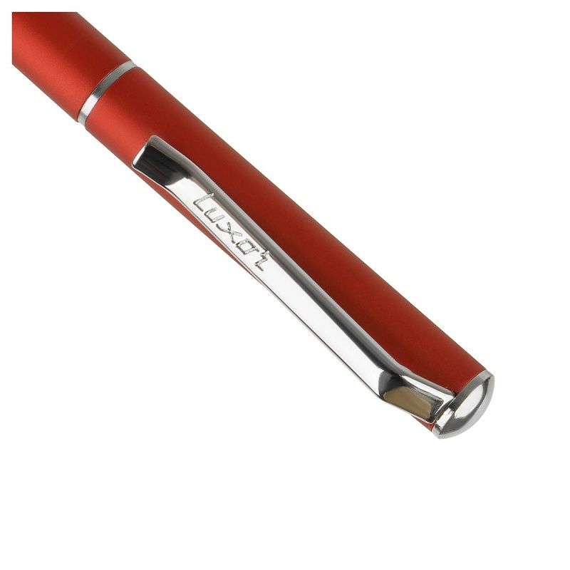 Ручка шариковая Luxor "New Premier" синяя, 0,7мм, корпус бордо/хром, поворотный механизм, футляр 