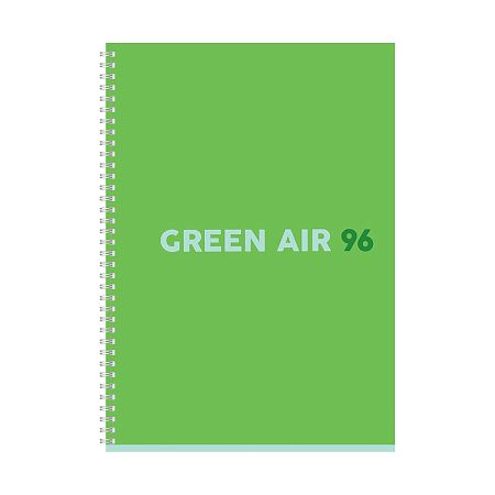 Тетрадь 96л., А4, клетка, на гребне BG "Green air", матовая ламинация