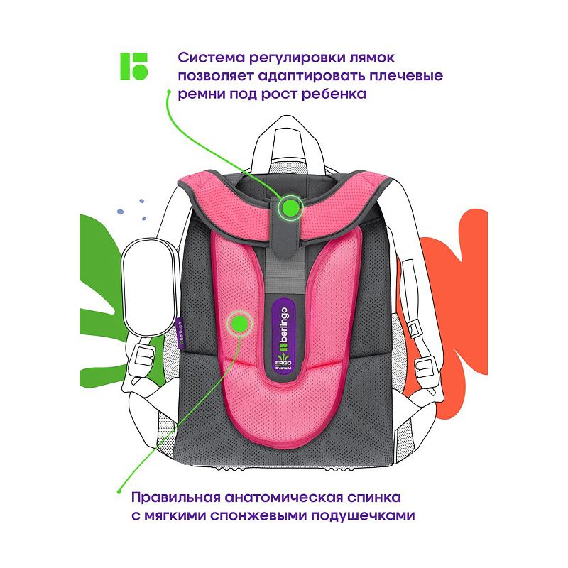 Ранец Berlingo Expert "Cat Hugs" 37*28*16см, 2 отделения, 2 кармана, анатомическая спинка 