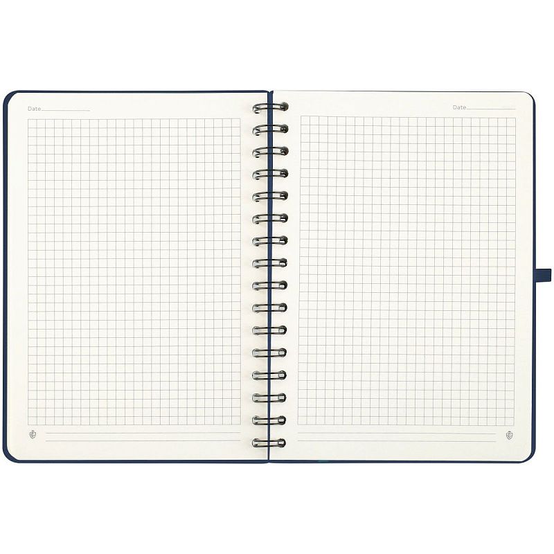 Записная книжка А5 96л., кожзам, на гребне, Greenwich Line "Just start. Blue", твердая обложка, тиснение фольгой, с петлей для ручки