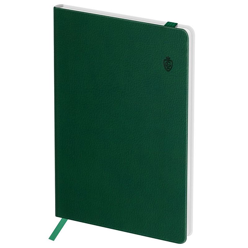 Записная книжка А6 80л. ЛАЙТ, кожзам, Greenwich Line "Classic. Olive", с резинкой, фактурное тиснение, блок в клетку