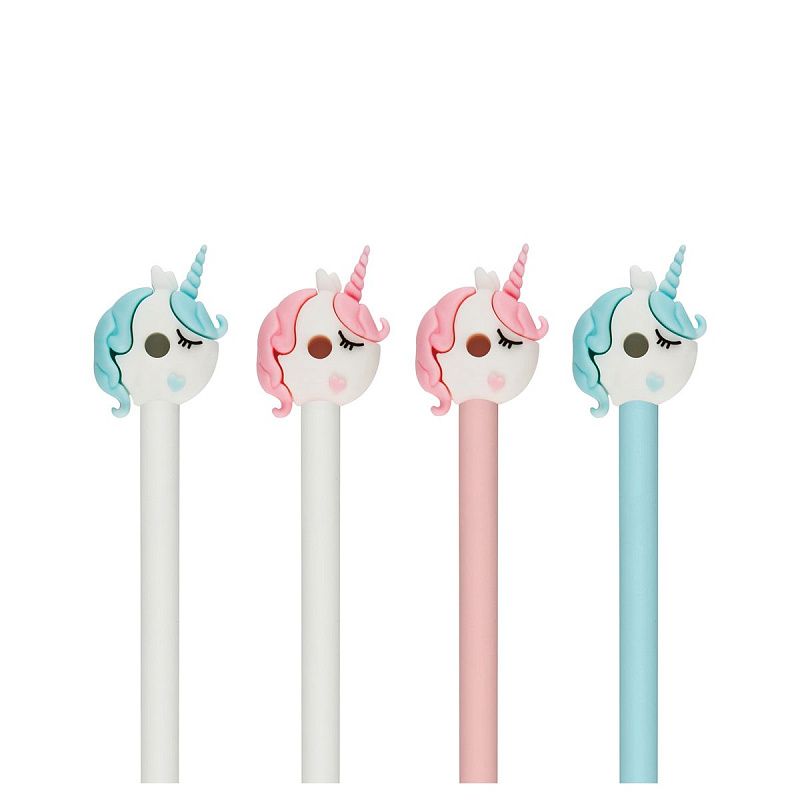 Ручка шариковая MESHU "Sweetheart Unicorn", синяя, 0,7мм, корпус ассорти, с топпером 