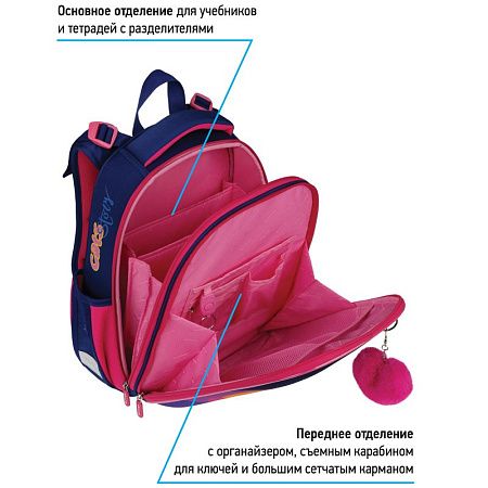 Ранец Berlingo Expert "Surprised cat" 37*28*16см, 2 отделения, 2 кармана, анатомическая спинка 